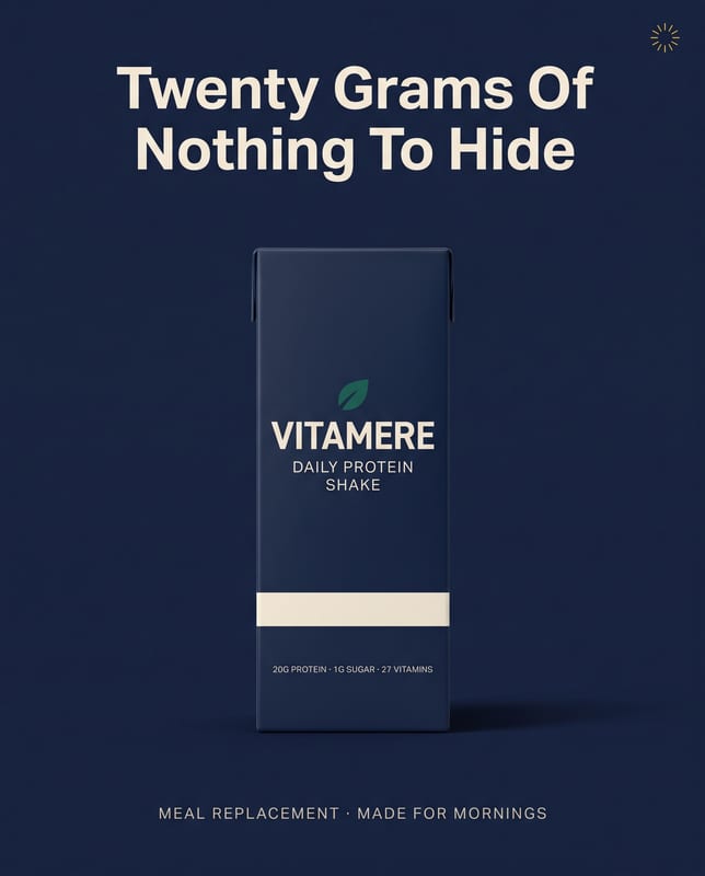 A platform-ready product ad generated by AdForge from an intelligence report
